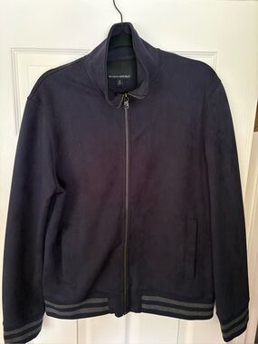 Men’s, Banana Republic Bomber Jacket, Navy Blue,  Medium